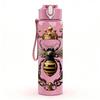 1PC Ornate Frame Bee Royal Art Print 750ml Color Plastic Sports Water Bottle Leakproof Flip Straw Lid Suitable for Sports Office Home Use