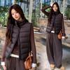 Autumn and winter sleeveless cotton clothes vest vest women's short versatile fashion thermal cotton jacket spot