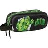 3D Double Pencil Case - SAFTA - Hulk - Comfortable - Durable - 21 X 6 X 8 Cm