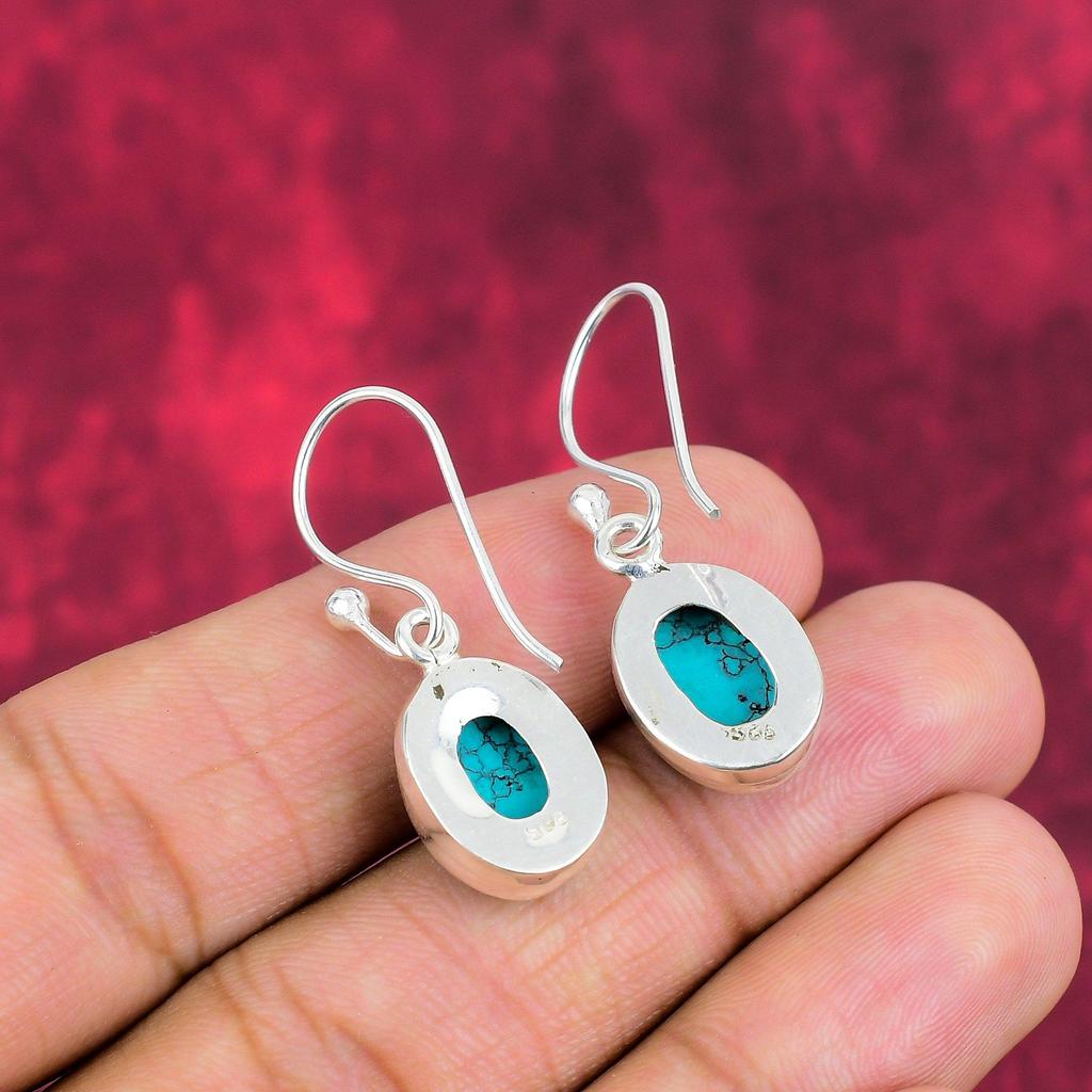 Серьги Santa Rosa Turquoise, драгоценные камни, серьги ручной работы из цельного серебра 925 пробы, ювелирные изделия последнего дизайна