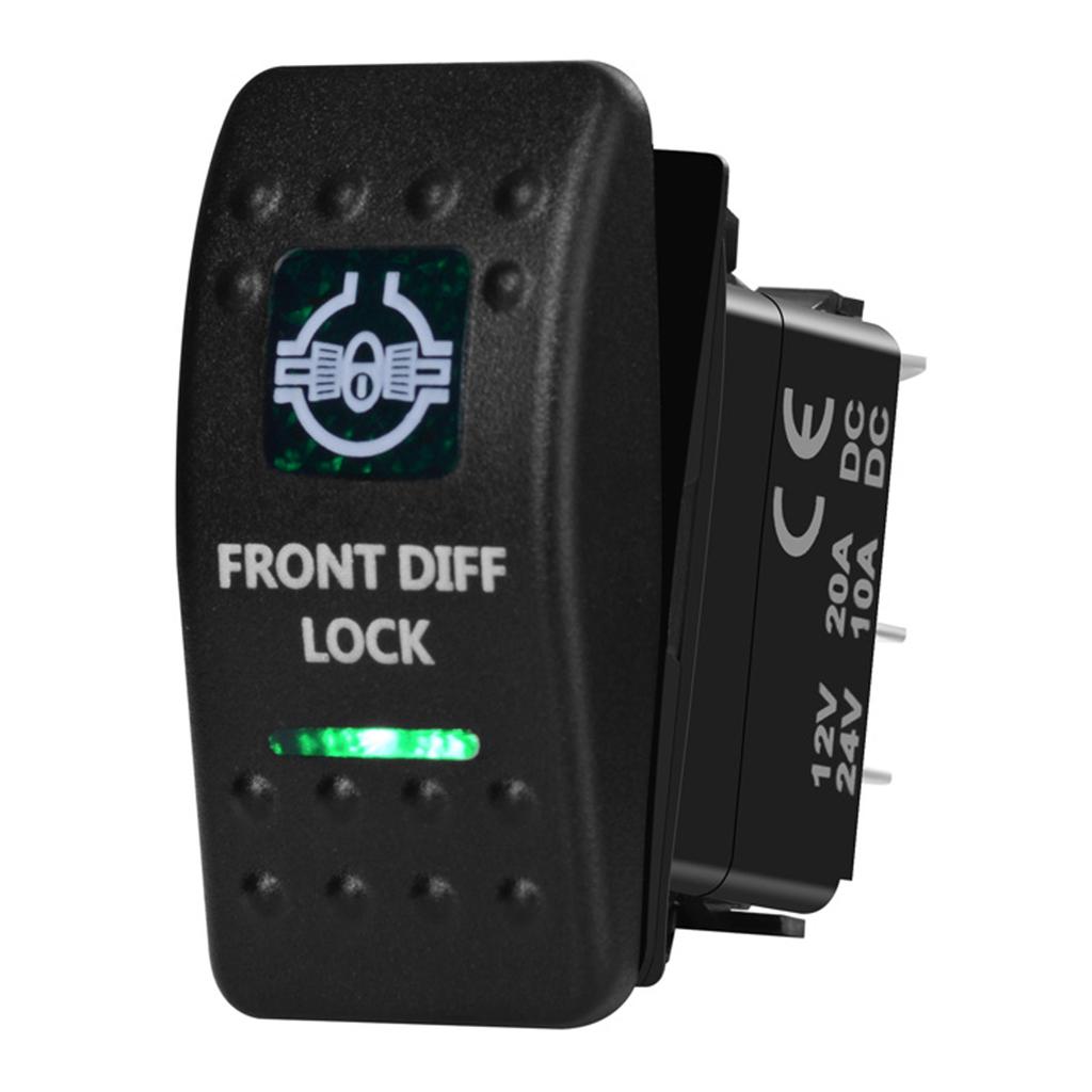 12V/24V Marine Rocker Switch Green LED SPST ON-OFF DPDT ON-OFF-ON Momentary Toggle for 4x4 Off-Road RZR ATV ARB Carling Style