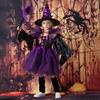 Halloween Children's Costume Witch Cosplay Festival Show Dress Girl Witch Dress Up Set