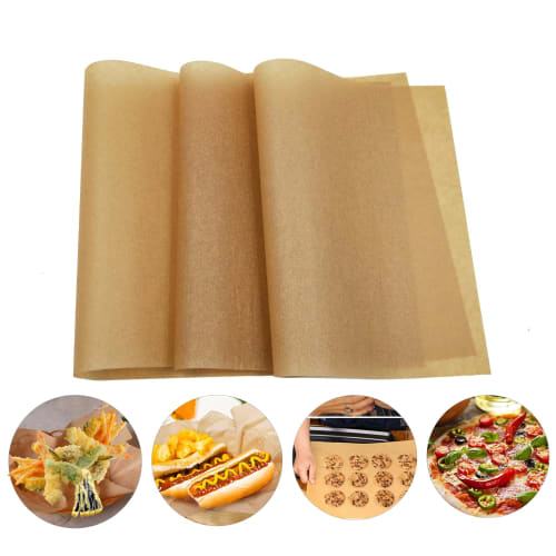 Desirable Eco-Friendly Unbleached Cooking Sheets, 200 Sheets, Made with Natural Materials, Unbleached Kraft Paper for Oven Baking, Cooking, Grilling,