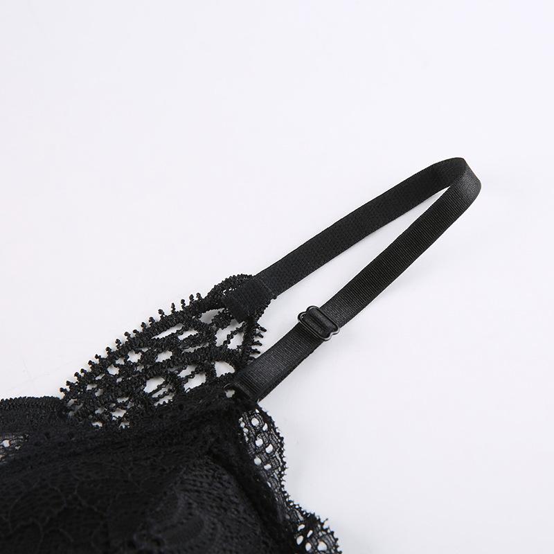 Gothic Black Mesh Butterfly Cropped Tank Top Lace Vest Tops Backless Sexy