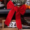 Home Decoration Large Size Red Velvet Bow with Tie DIY Wreath Bow Reusable Christmas Tree Bow Festive