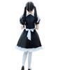 [Milky Time] Maid Costume, Maid Cafe Cosplay, Monochrome Dress, Puff Sleeves (M)