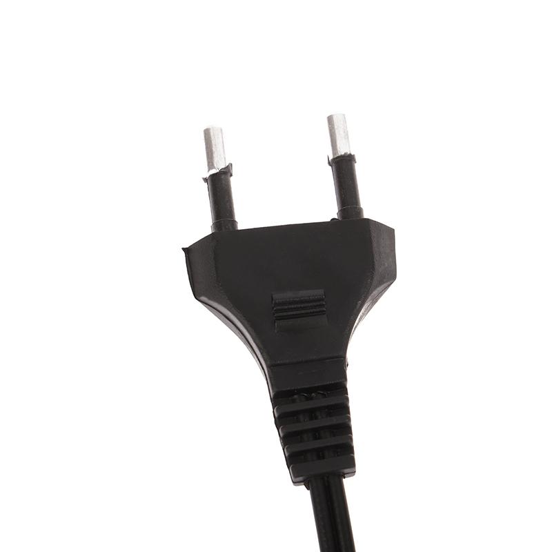Black Eu 220V Ac Dual Hole Charging Cord Universal For Rechargeable Strong Light Flashlight 1101 1106 1108