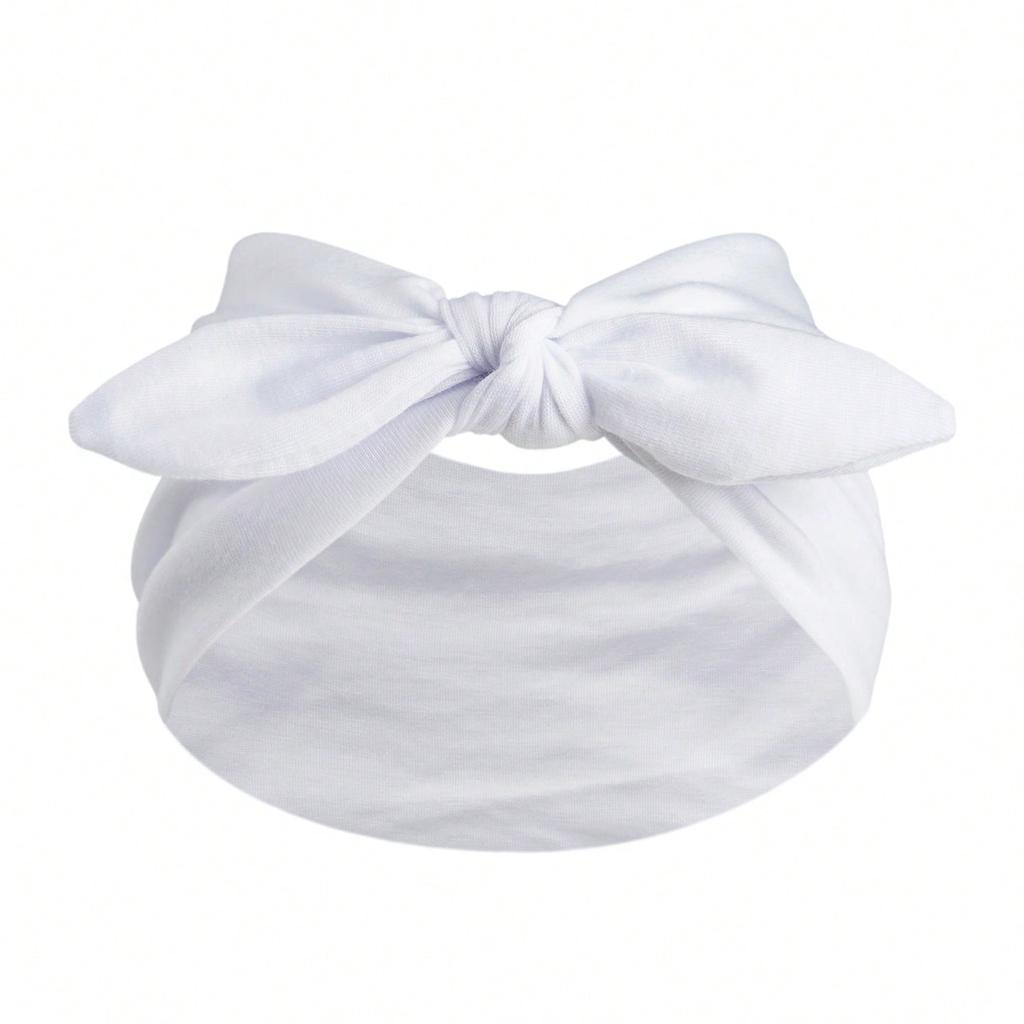 Женская повязка на голову с бантом и кроличьими ушками, в стиле бохо, очень широкая, милая повязка на голову с узлом и кроличьими ушками, эластичная, однотонная, с узором пейсли, аксессуары для волос с бантом