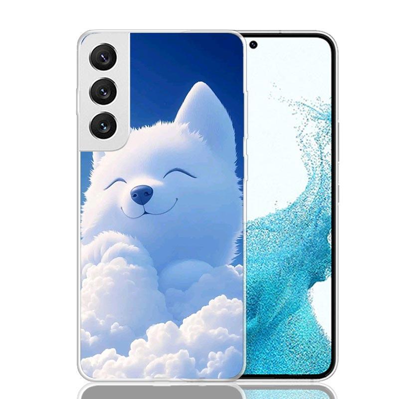 Чехол для телефона «Солнечные облака» с плюшевым мишкой для Samsung Galaxy S26 Ultra S23 S24 S25 Edge S20 FE S21 S22 Plus Мягкая печатная оболочка Чехол Fund