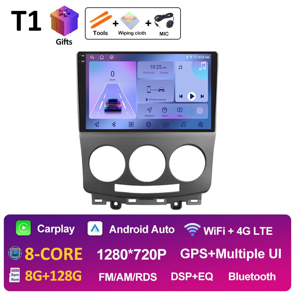 9 дюймовый Android Auto для MAZDA 5 2005 2006 2007 2008 2009 2010 Беспроводной Carplay Вентилятор охлаждения WIFI QLED IPS Экран WIFI Аксессуары