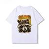 Authorizes The New Galaxy Guardians Yongdu Raccoon Star Lord Printed T-shirt for Men and Women with Loose Short Sleeves