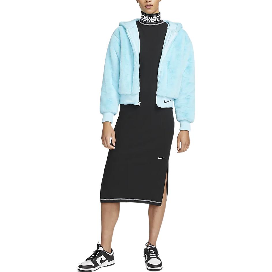 Nike Женская спортивная куртка Essential из искусственного меха (Азия) Женская уличная одежда Copa DD5117-482