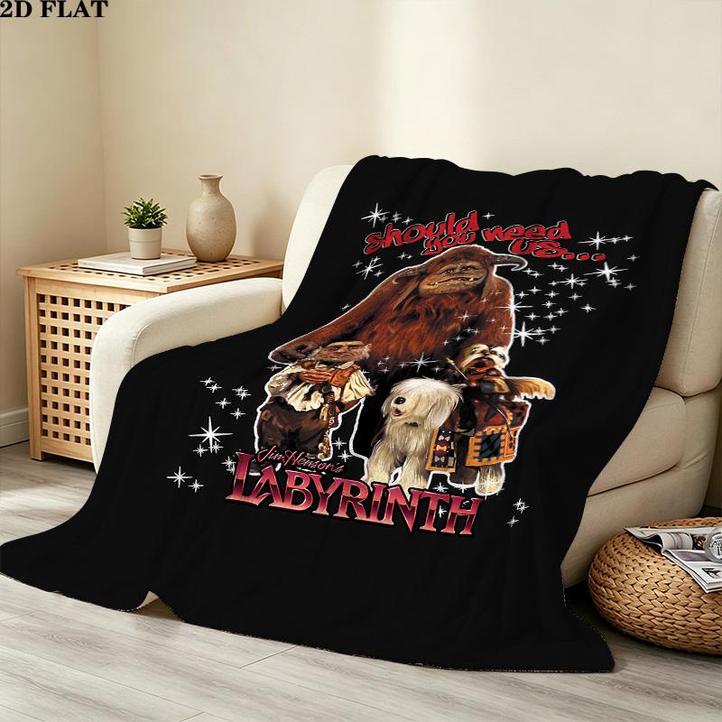 1PC Labyrinth Patterned Flannel Blanket Suitable For All Seasons For Home Decor Warmth And Comfort Gifts Holiday Present