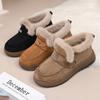 Cotton Shoes Women's Velvet Autumn and Winter New Snow Boots Maillard Women's Cotton Shoes Round Head Flat Bottom Casual