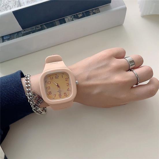 Наручные часы с квадратным циферблатом, электронная указка, темперамент, 30 м, водонепроницаемая пряжка, цифровой циферблат, повседневные наручные часы, аксессуар для одежды