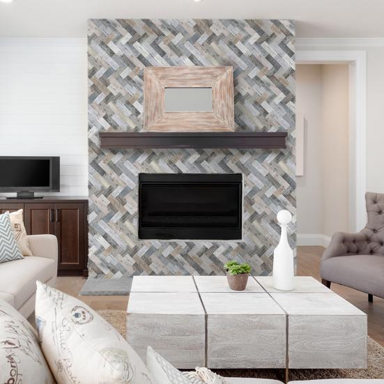 14Pcs/Set 3D Wood Grain Водонепроницаемая плитка Наклейка DIY Дом Комната Пол Стена Декор