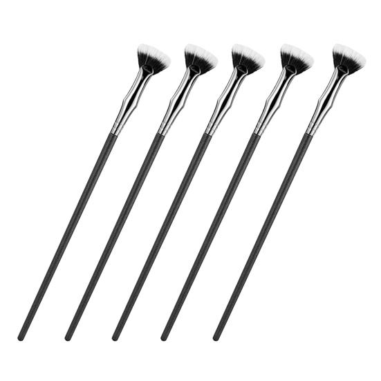 Кисть для туши веерообразной формы. Кисть для ресниц из синтетического волокна, не допускающая размазывания и слипания ресниц. Щетка-палочка для естественного лифтингового эффекта и улучшения нижних ресниц.