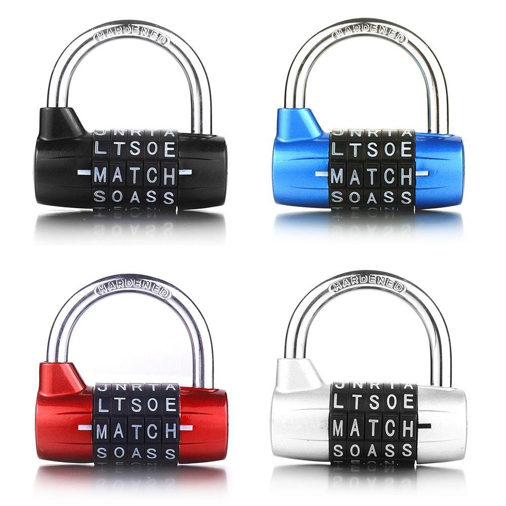 Travel Code Password Lock Door Cabinet Drawer Lock Luggage Padlock 5 Letter Combination Padlock