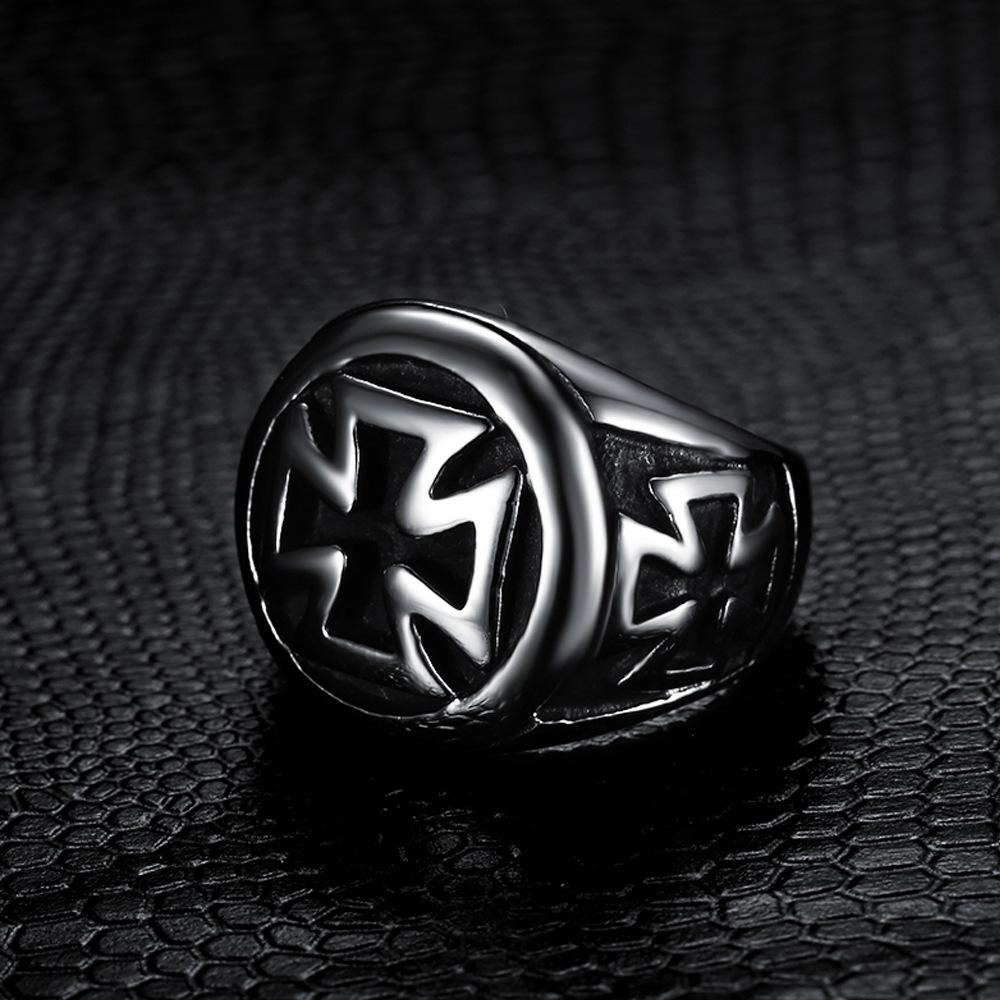 US Size 7-13 Male Cross Knights Templars Ring 316L Stainless Steel Menunique Jewelry Exquisite Men Biker Ring