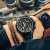 Top Brand Luxury Sport Watch For Men Quartz Chronograph Date Luminous Full Steel Wrist Watch
