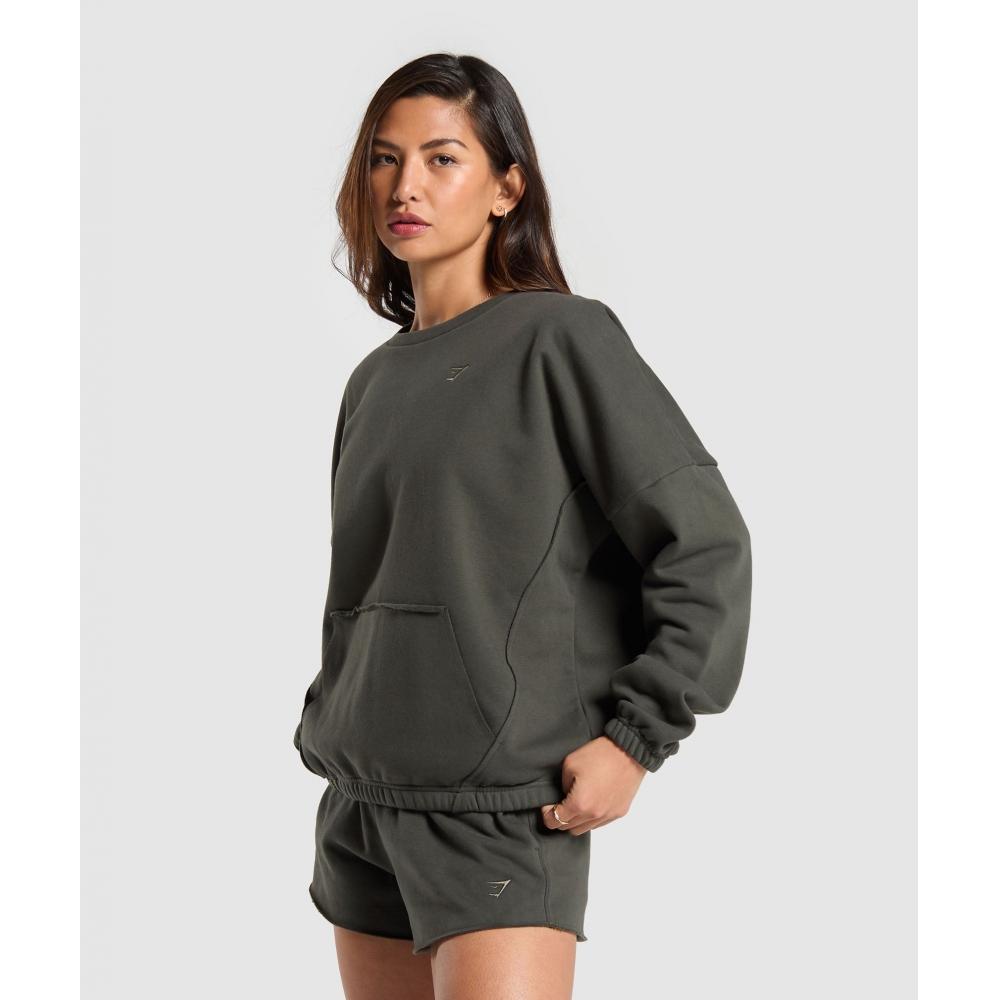 Gymshark Флисовая толстовка большого размера Strength Green B8a7g Ecjh