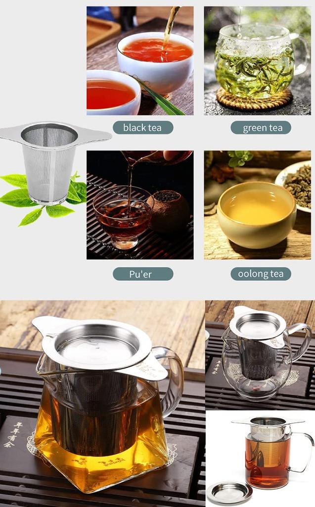 Desirable Professional Tea Strainer, Stainless Steel, Ultra-Fine Mesh, for Straining Tea Leaves, Deep Tea Strainer for Mugs, Cups, and Pots, with