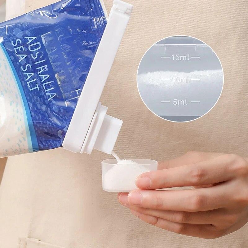 1 шт. Пластиковый многофункциональный зажим для запечатывания с крышкой, зажим для запечатывания пищевых пакетов, зажим для закусок и консервации