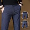 Men Plaid Pants Spring Autumn Men Pants Trousers Male Classic Casual Trousers Full Length