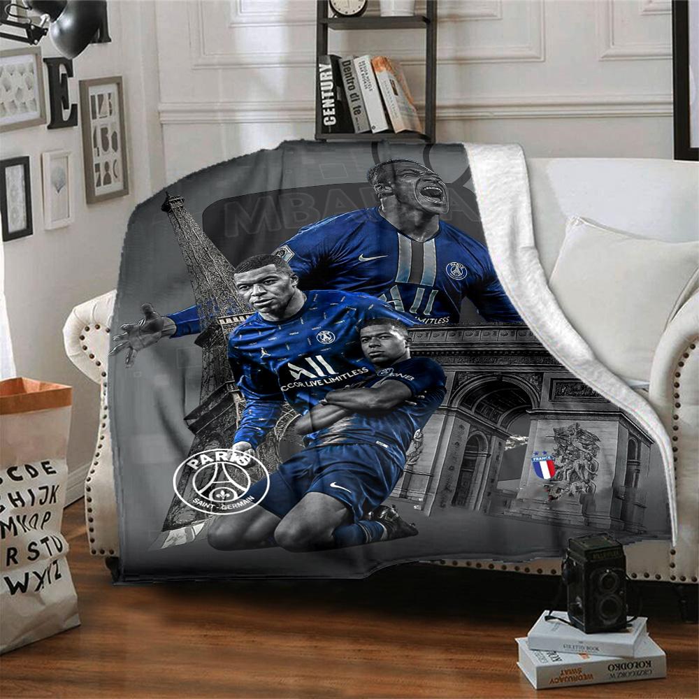 Star Player Kylian Mbappé Blanket Ultra-Soft Perfect for Picnics Couch Seaside for All Seasons Stylish Decor Unique Gift for Family and Friends Campin