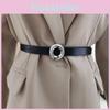 Slim Ladies Leather Waist Belt With Alloy Clasp For Modern Casual And Looks Work