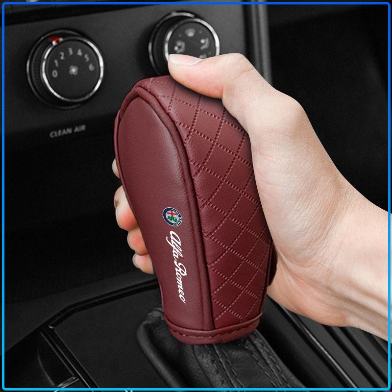 Для Alfa Romeo 159 147 156 166 Giulietta Giulia Mito Stelvio Brera Spider 1 шт. Значок автомобиля Чехол для ручки переключения передач центральной консоли Чехол-ручка Стайлинг