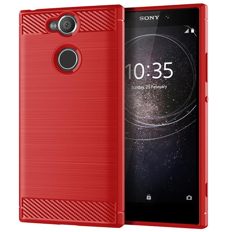 Ударопрочный чехол из углеродного волокна для SONY Xperia XA2 Ultra Матовый резиновый силиконовый чехол для Sony Xperia XA2ultra Чехол для телефона