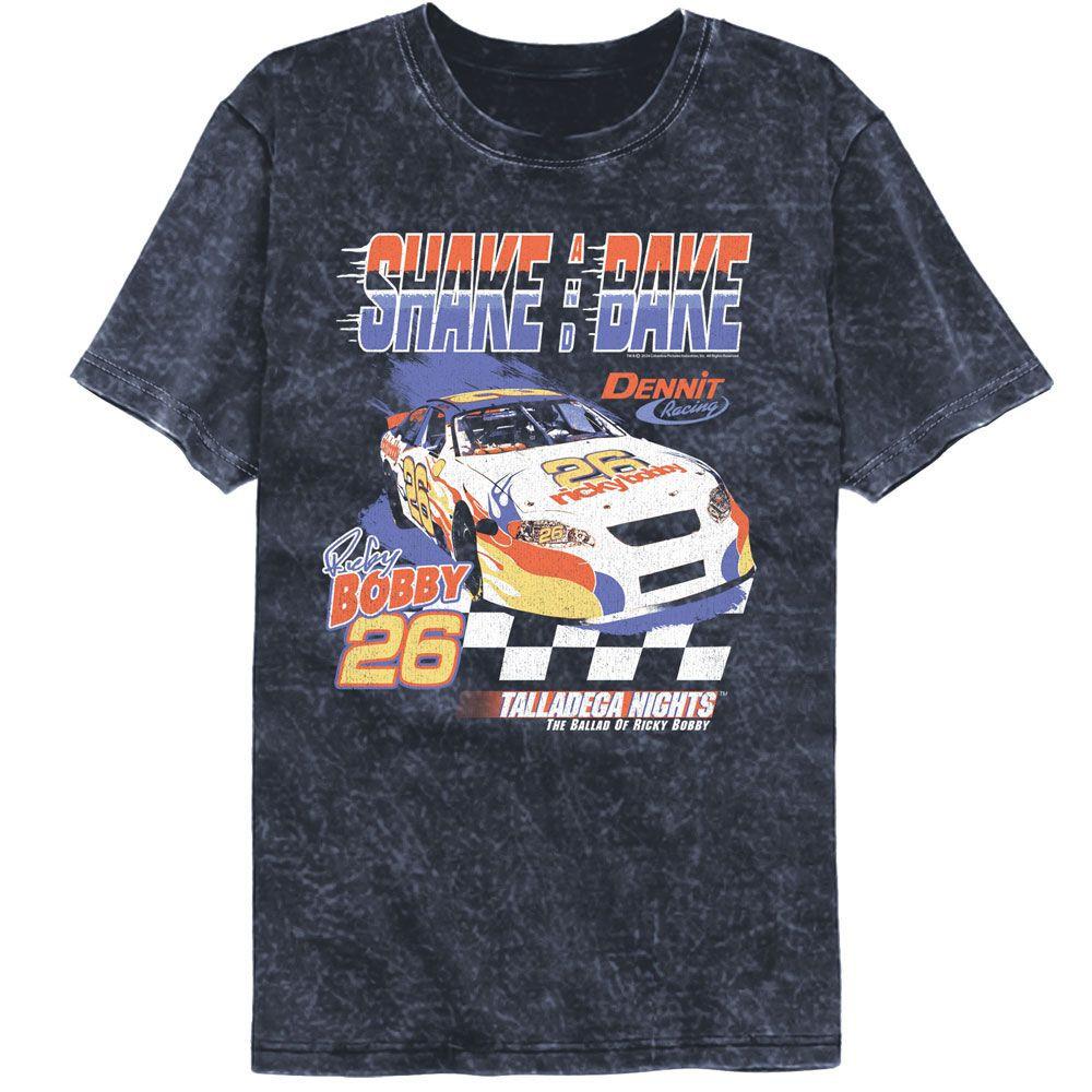 Talladega Nights Zoom Shake And Bake Navy Colortone Mineral Wash Movie Shirt