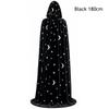with Oversized Hood Halloween Hooded Cloak Moon and Star Print Vintage Hooded Cape