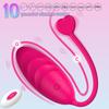 10 Frequency Chargeable with Remote Control Heart Tail Vibrator Female Supplies Masturbation Device Mute Wireless Portable Vibromasseur Adult