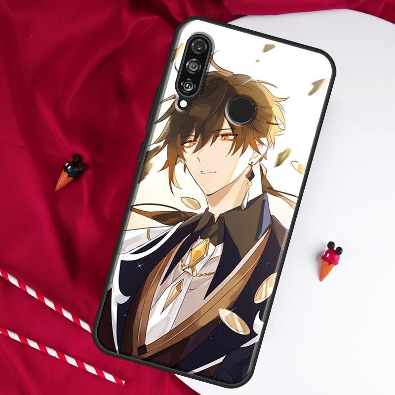 Zhongli Genshin Impact For Huawei Nova 9 SE 10 5T Y90 Y70 Y60 Y61 Y91 Y72 12i 12s 11i P60 Pro P20 P30 P40 Lite Case