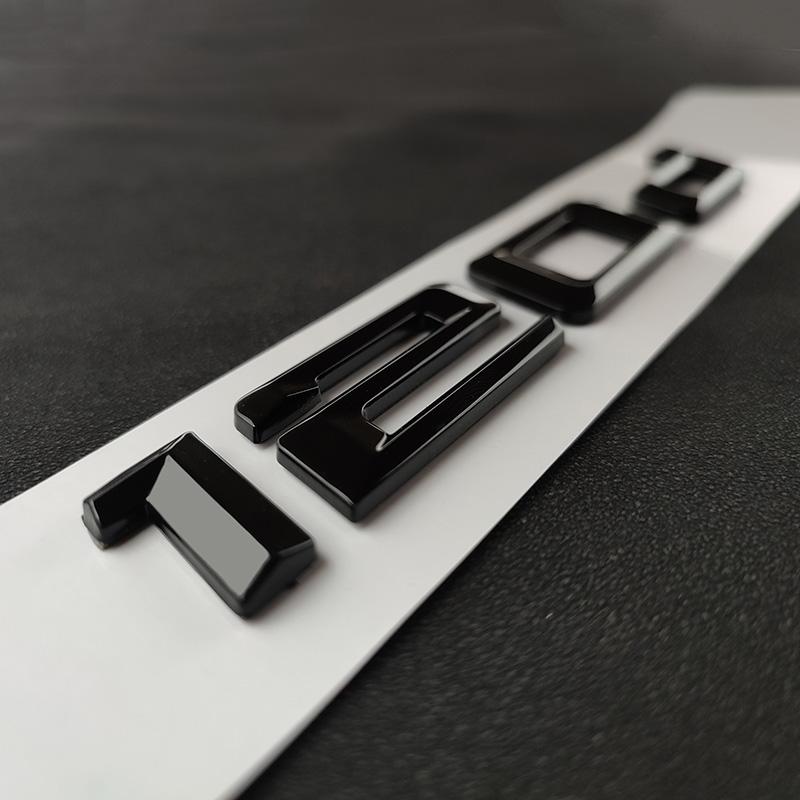 3D ABS Black Logo Emblem Letters Sticker Car Trunk Badge Accessories
