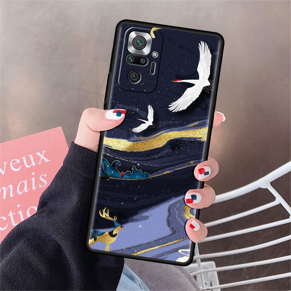 Чехол для Xiaomi Redmi Note 10 9 11 Pro, мягкий чехол для телефона 10S 9S K40 8 9A 9C 9T 7 10C 8T, силиконовый чехол Opera Retro Girl Shell Sac