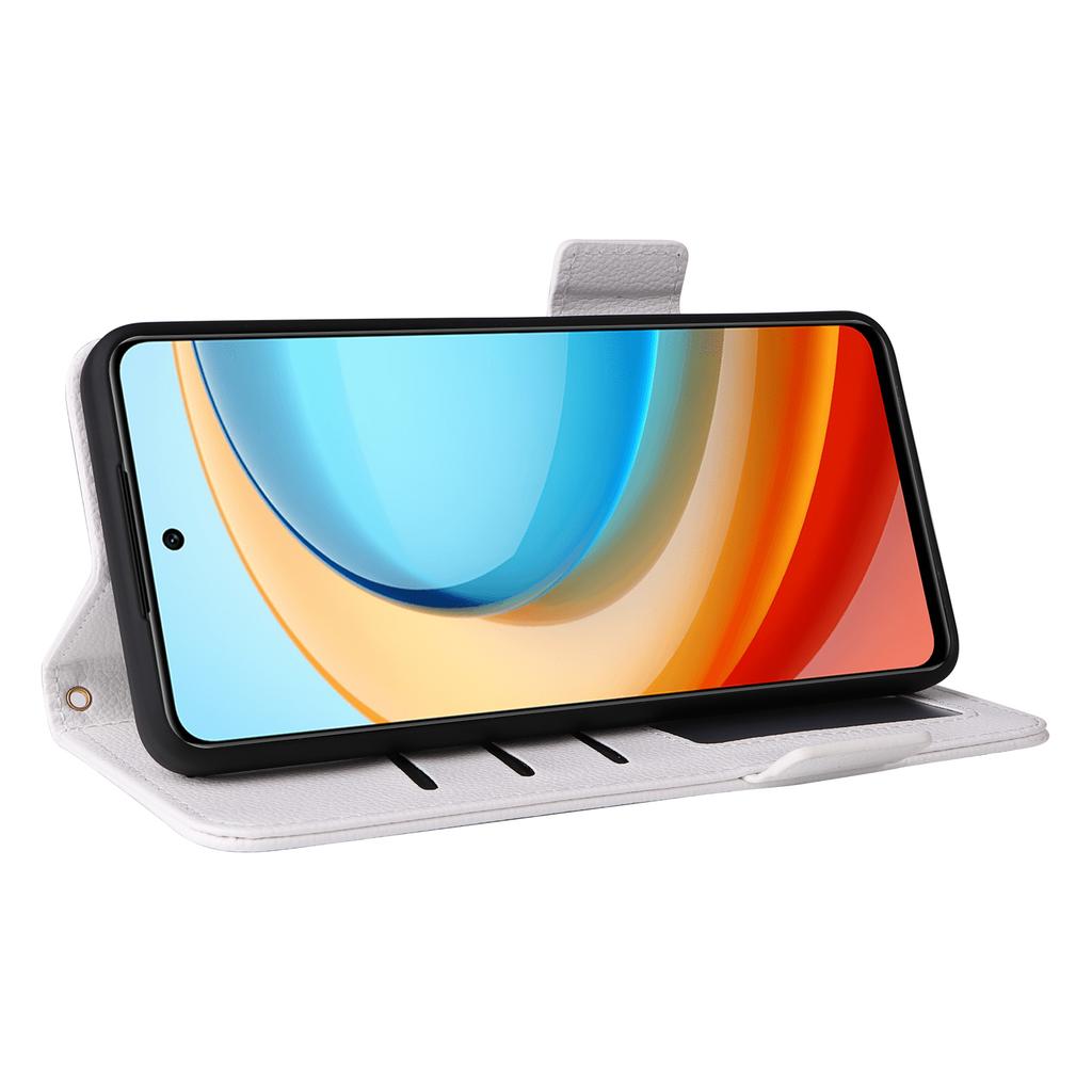 For ZTE Blade A75 5G/nubia Focus Case with Wrist Strap Litchi Texture PU Leather Wallet Phone Cover