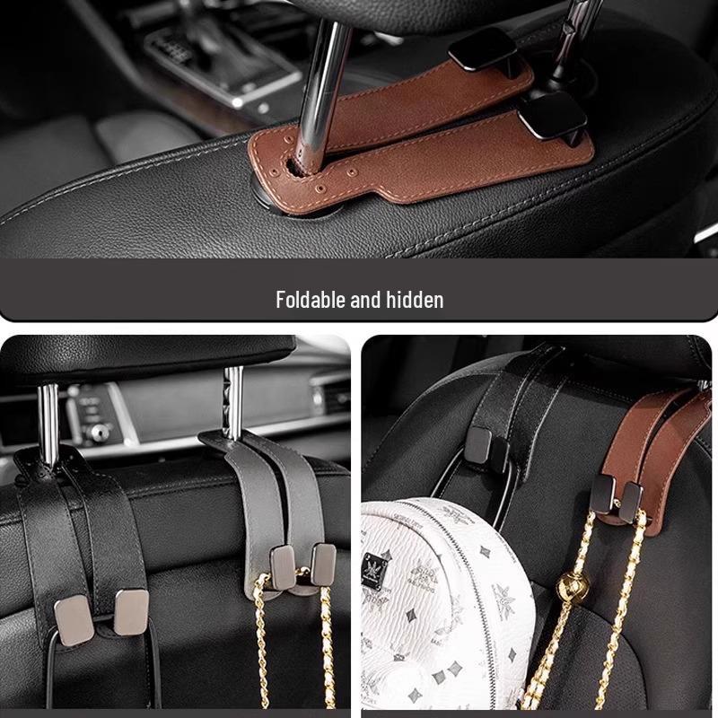 Замшевые кожаные крючки на подголовник автомобильного сиденья