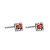 925 Sterling Silver Colorful Zircon Geometric Mini Stud Earrings for Women Hypoallergenic Jewelry Gift