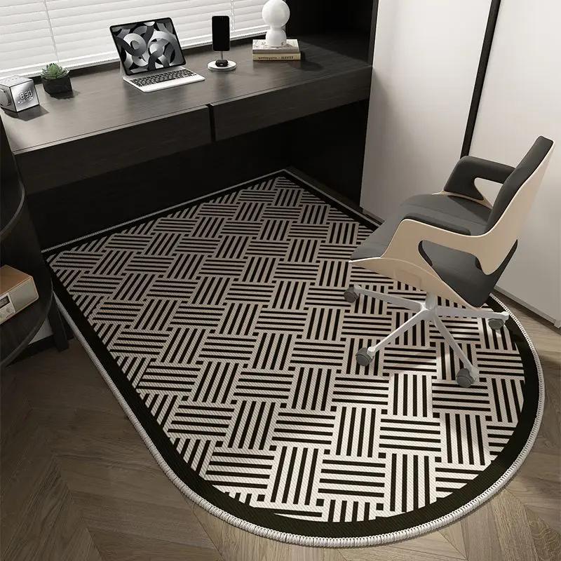 Study Computer Chair Anti-Slip Floor Mat, e-Sports Room Sound Insulation And Anti-Wear Crystal Velvet Carpet, Home Decor