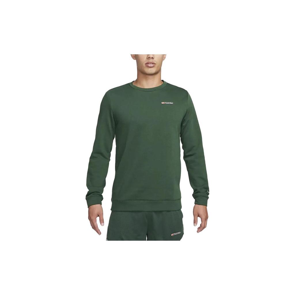 Nike Dri-Fit Track Club Solid Crew Neck Sports Quick-Dry Long Sleeve T Shirt Men Tops Spruce-Green FB5510-323