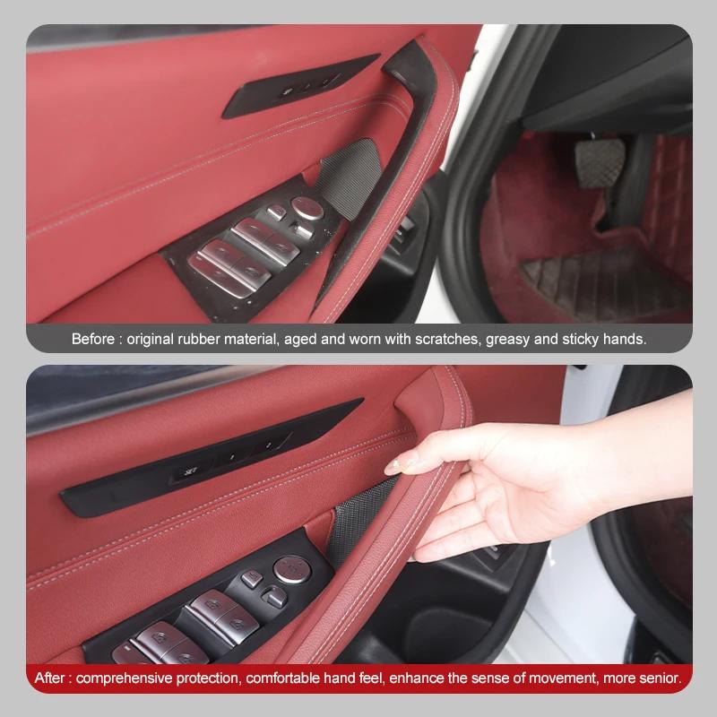BAGE7 2026 Car Sticker 2PCS Car Inner Door Pull Handle Panel Pull Trim Covers Auto Accessories Fit For BMW 5 Series G30 G38 2018-2023
