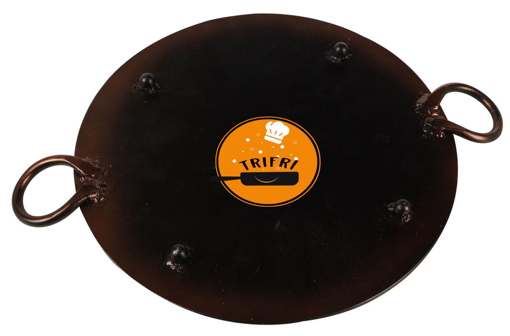 Trifri Круглая сковорода Chapati Tava, 11,5 дюймов, вогнутая, без палочек, индукционная плита Roti Tawa, сковорода Dosa