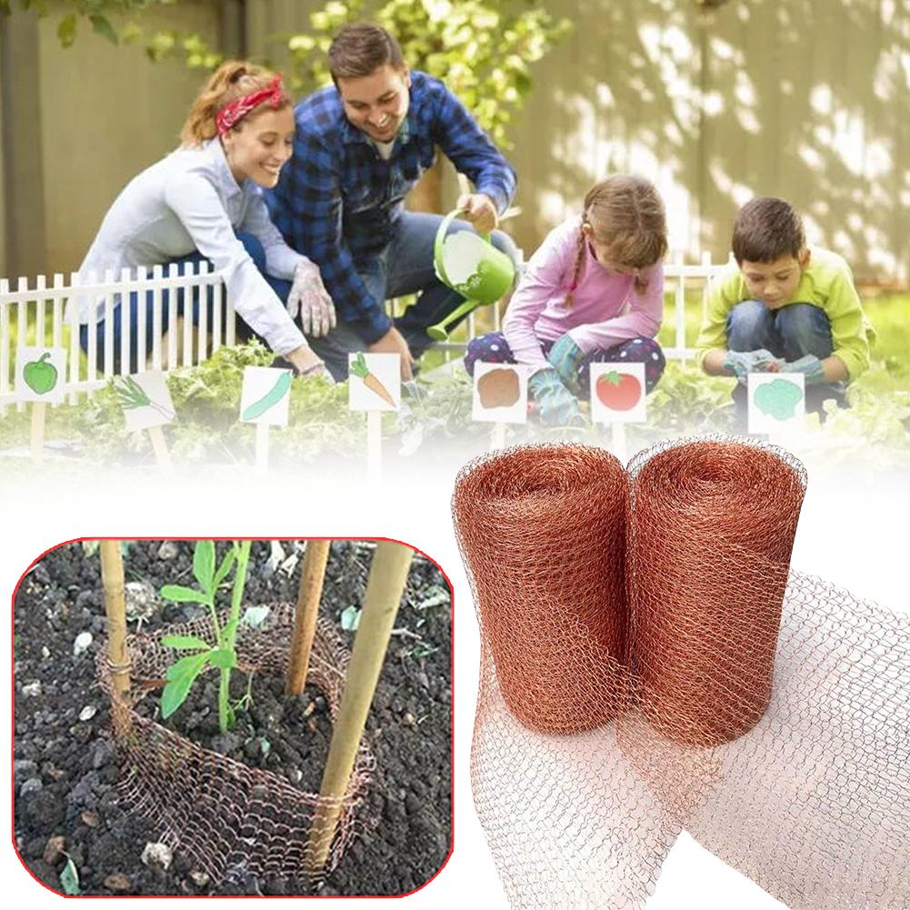 Copper Mesh Slug Repeller Rustproof Slug Repellent Copper Net Long Lasting Copper Wire Mesh for Pest Control