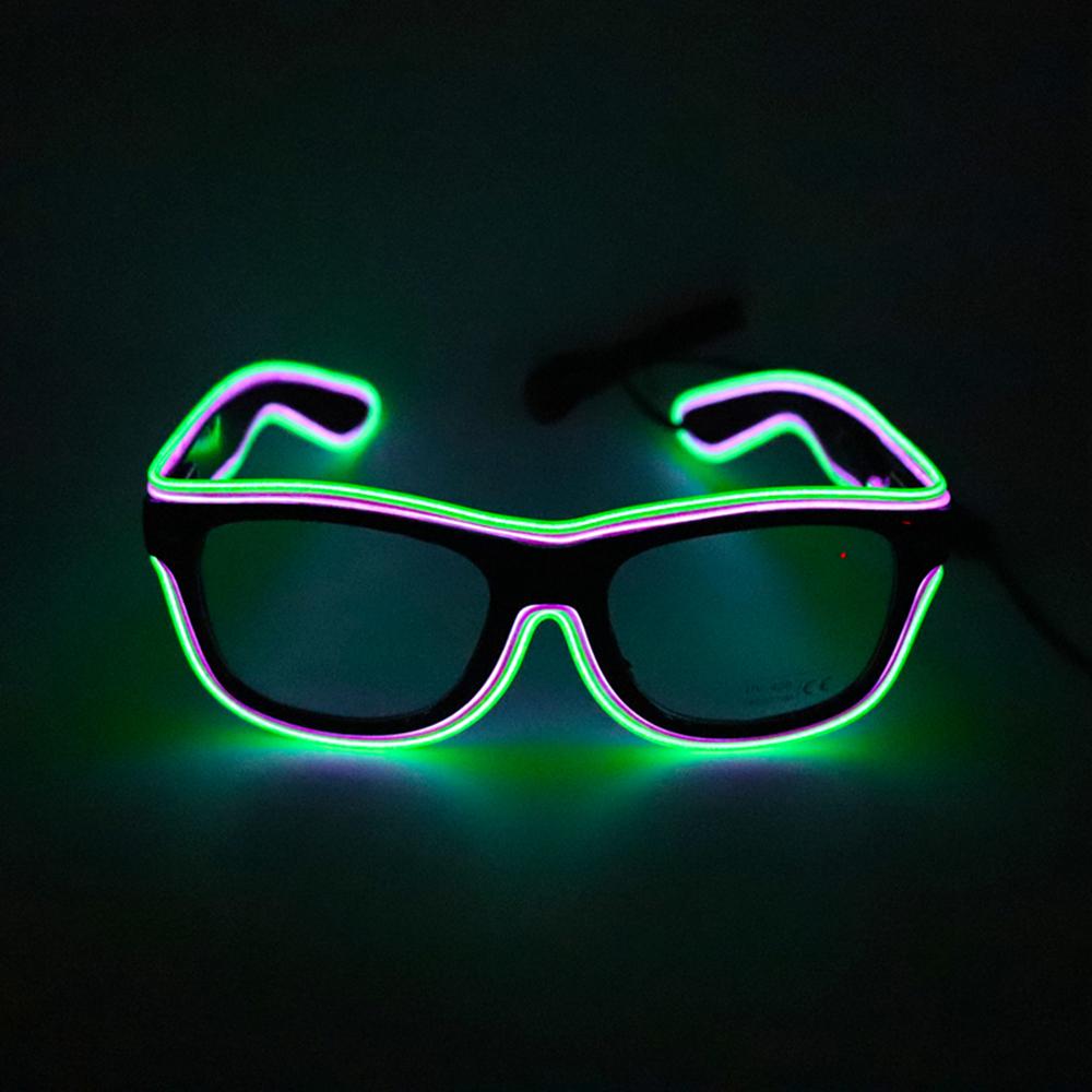 LED Glasses 20 Colors Optional Light Up El Wire Neon Rave Glasses Twinkle Glowing Party Club Holiday Bar Decorative Glasses