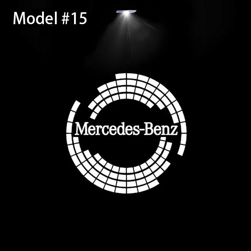 2Pcs Car Door Welcome Light Led HD Projector Lamp Courtesy Lights For Mercedes Benz C117 W117 E COUPLE C207 C205 A205 W218 C218 DC6