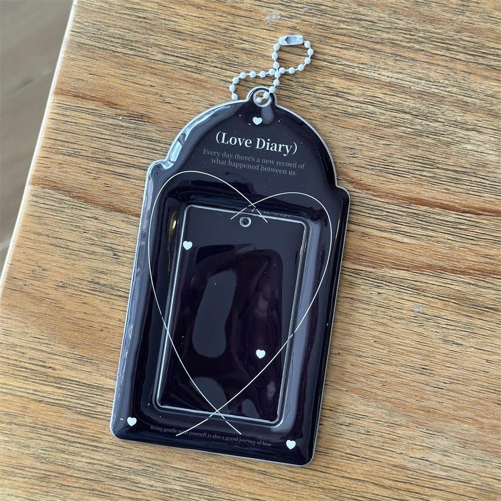 New 3 Inch Kpop Photocard Holder Headphone Butterfly PVC Card Holder Storage Picture Display Card Case