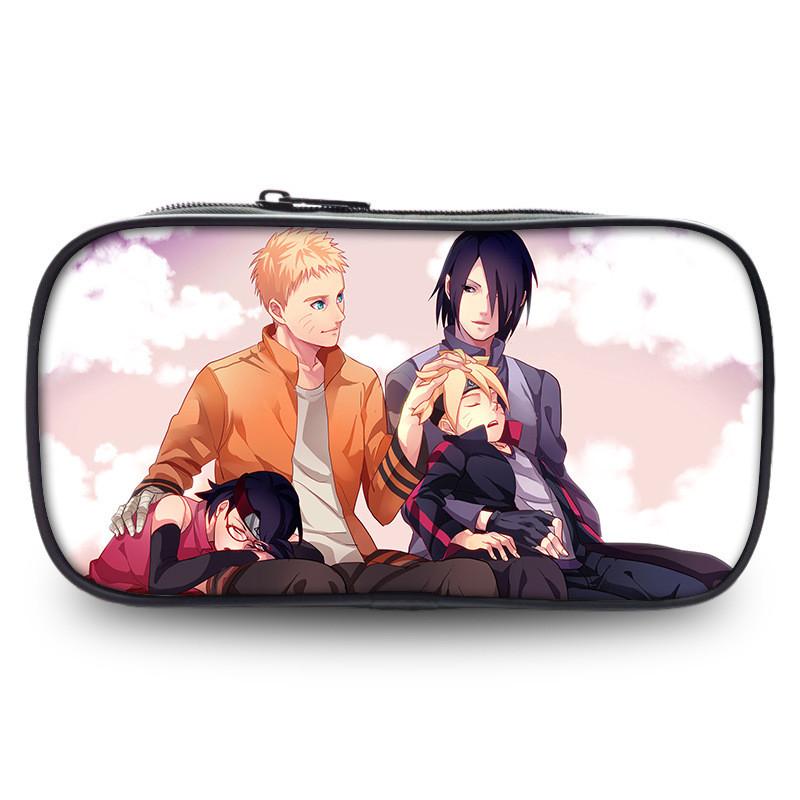 Themed Anime Naruto Printed Student Single Layer Stationery Storage Bag Pencil